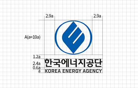 국영문 시그니처 상하조합 (심벌마크 강조형) 이미지