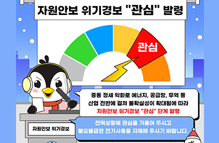 한국에너지공단_카드뉴스_자원안보 위기경보 관심 발령
